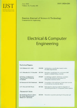 science and Technology (B: Engineering) - Volume:34 Issue: 3, June2010