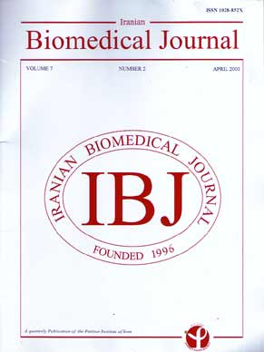 Iranian Biomedical Journal - Volume:7 Issue: 2, Apr 2003