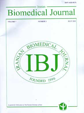 Iranian Biomedical Journal - Volume:7 Issue: 3, Jul 2003