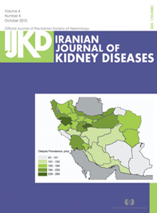 Kidney Diseases - Volume:4 Issue: 4, Oct 2010