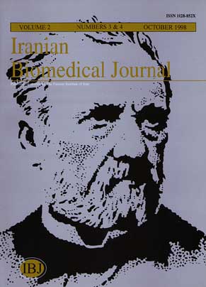 Iranian Biomedical Journal - Volume:2 Issue: 3, Oct - Jul 1998