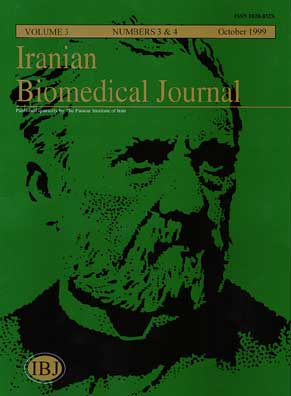 Iranian Biomedical Journal - Volume:3 Issue: 3, Oct - Jul 1999