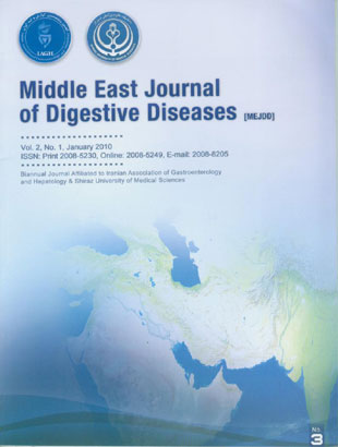 Middle East Journal of Digestive Diseases - Volume:2 Issue: 1, Jan 2010