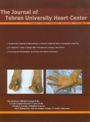 Tehran University Heart Center - Volume:6 Issue: 1, Jan 2011