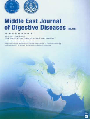 Middle East Journal of Digestive Diseases - Volume:3 Issue: 1, Jan 2011