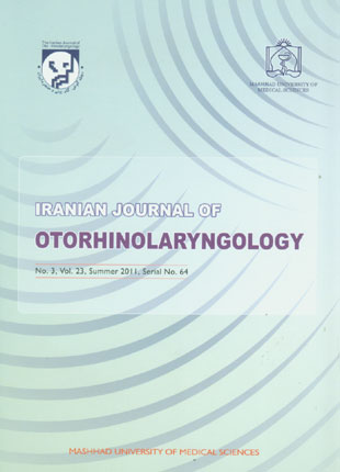 Otorhinolaryngology - Volume:23 Issue: 3, Summer 2011