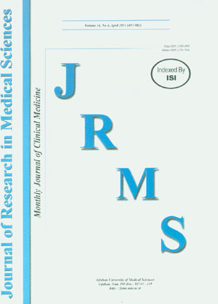 Research in Medical Sciences - Volume:16 Issue: 4, Apr 2011
