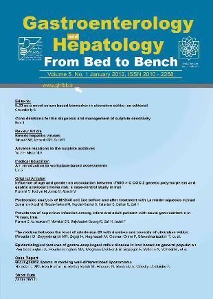 Gastroenterology and Hepatology From Bed to Bench Journal - Volume:5 Issue: 1, Winter 2012