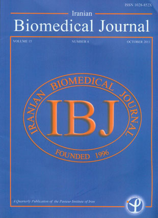 Iranian Biomedical Journal - Volume:15 Issue: 4, Oct 2011