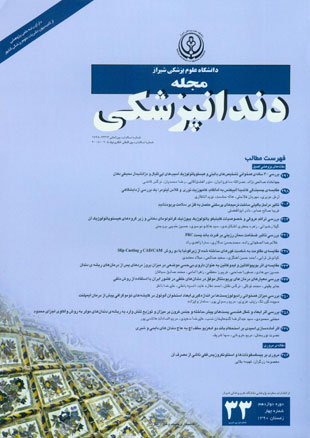 Dentistry, Shiraz University of Medical Sciences - Volume:12 Issue: 4, 2012