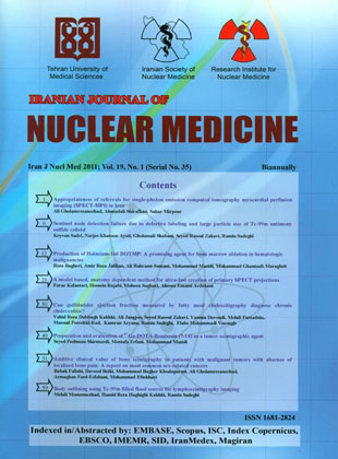 Nuclear Medicine - Volume:19 Issue: 1, Winter-Spring 2011