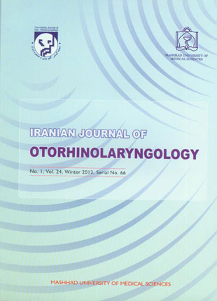Otorhinolaryngology - Volume:24 Issue: 1, Winter2012