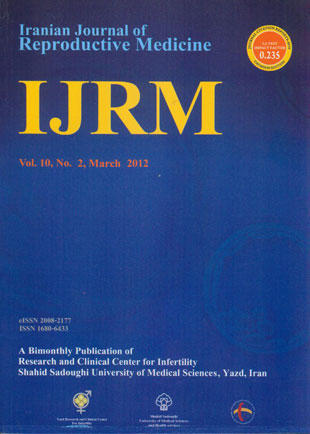 Reproductive BioMedicine - Volume:10 Issue: 2, Mar-Apr 2012