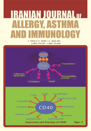 Allergy, Asthma and Immunology - Volume:11 Issue: 1, Mar 2012