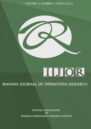 Operations Research - Volume:3 Issue: 1, Winter and Spring 2012