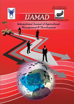 Agricultural Management and Development - Volume:2 Issue: 3, Sep 2012