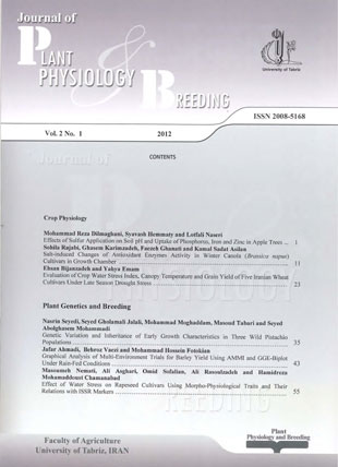 Plant Physiology and Breeding - Volume:2 Issue: 1, Winter-Spring 2012