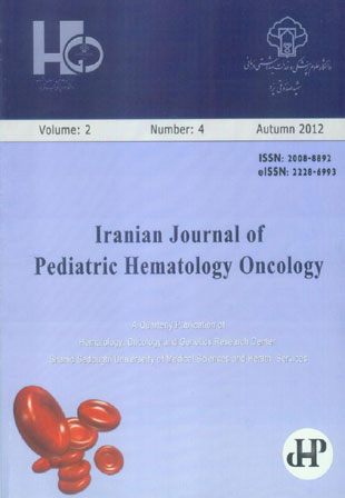 Pediatric Hematology and Oncology - Volume:2 Issue: 4, Autumn 2012