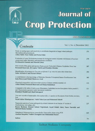 Crop Protection - Volume:1 Issue: 4, Dec 2012