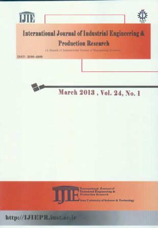 Industrial Engineering and Productional Research - Volume:24 Issue: 1, Mar 2013