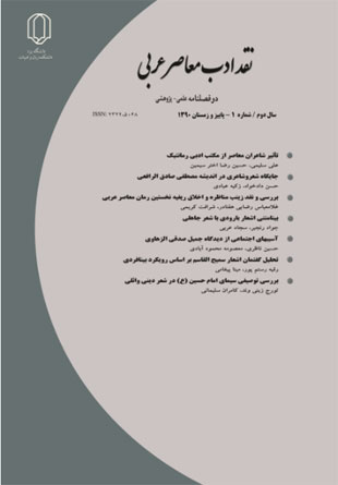 نقد ادب معاصر عربی - پیاپی 1 (پاییز و زمستان 1390)