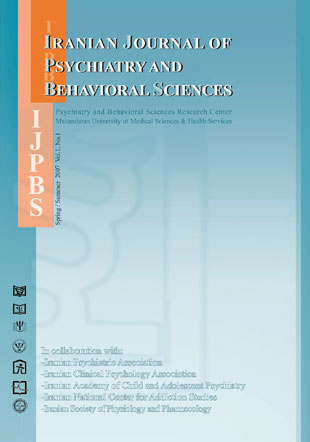 Psychiatry and Behavioral Sciences - Volume:7 Issue: 1, Jun 2013