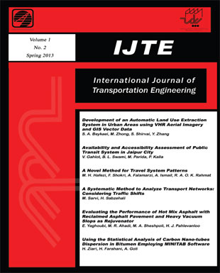 Transportation Engineering - Volume:1 Issue: 2, Summer 2013