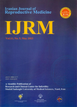 Reproductive BioMedicine - Volume:11 Issue: 5, May 2013