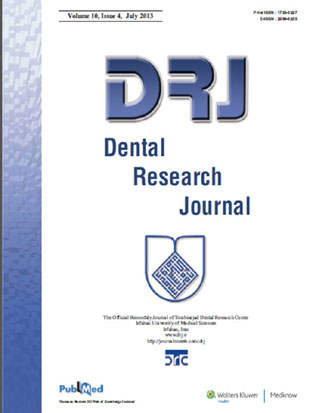 Dental Research Journal - Volume:10 Issue: 4, Jul 2013