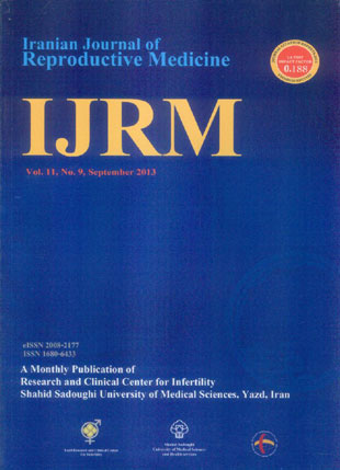 Reproductive BioMedicine - Volume:11 Issue: 9, Sep 2013