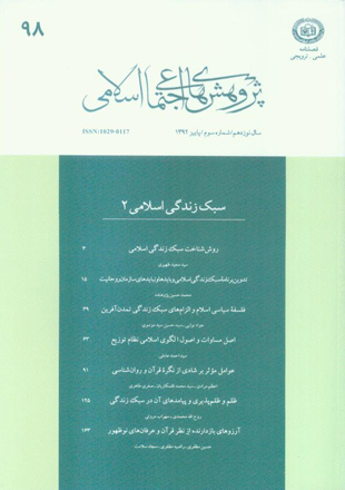 پژوهش های اجتماعی اسلامی - سال نوزدهم شماره 3 (پاییز 1392)