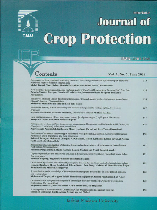 Crop Protection - Volume:3 Issue: 2, June 2014