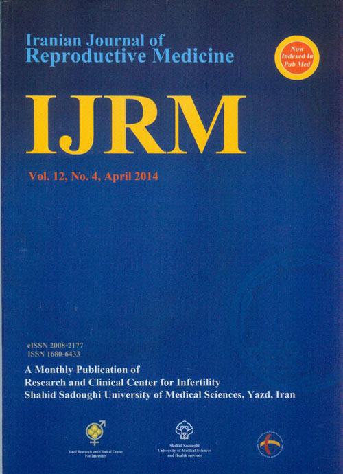 Reproductive BioMedicine - Volume:12 Issue: 4, APR 2014
