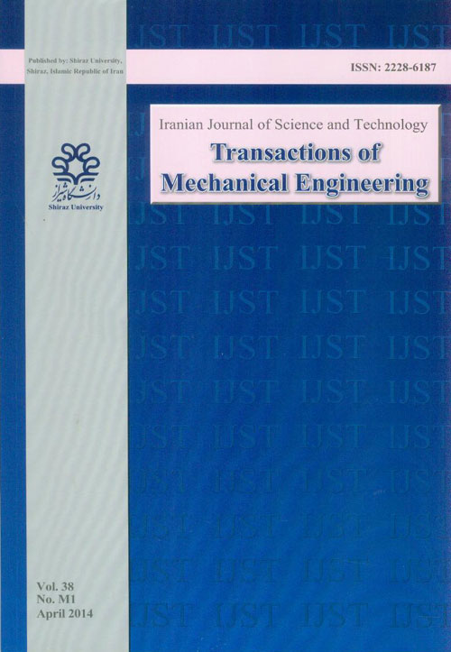 Science and Technology Transactions of Mechanical Engineering - Volume:38 Issue: 1, 2014