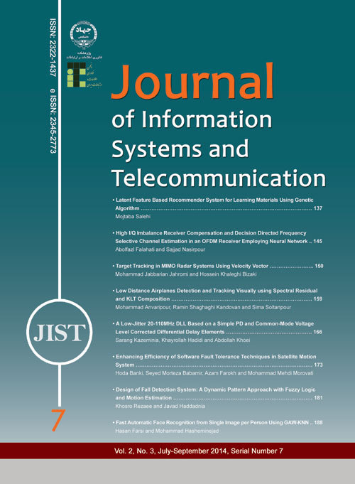 Information Systems and Telecommunication - Volume:2 Issue: 3, Jul-Sep 2014