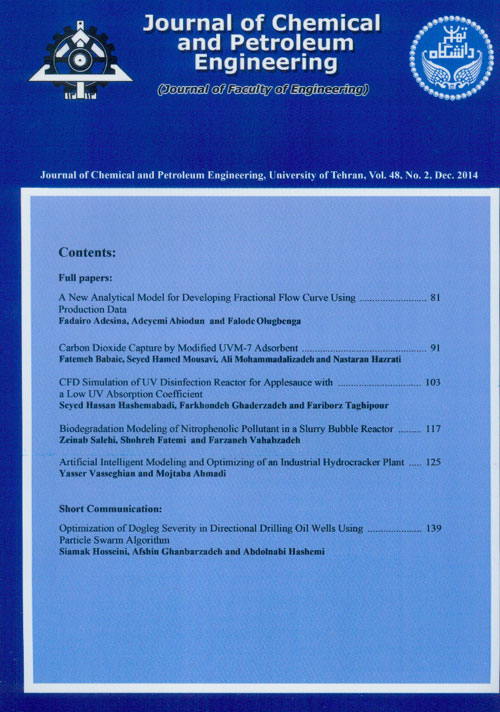 Chemical and Petroleum Engineering - Volume:48 Issue: 2, Dec 2014