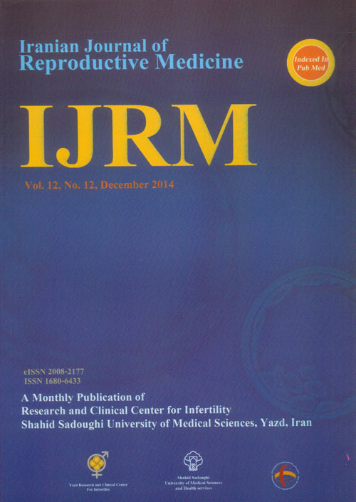 Reproductive BioMedicine - Volume:12 Issue: 12, Dec 2014
