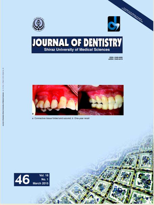 Dentistry, Shiraz University of Medical Sciences - Volume:16 Issue: 1, Mar 2015