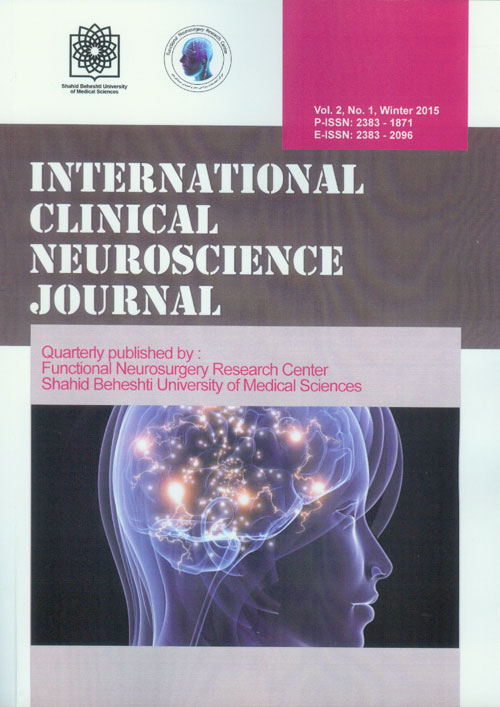 Clinical Neuroscience Journal - Volume:2 Issue: 1, Winter 2015