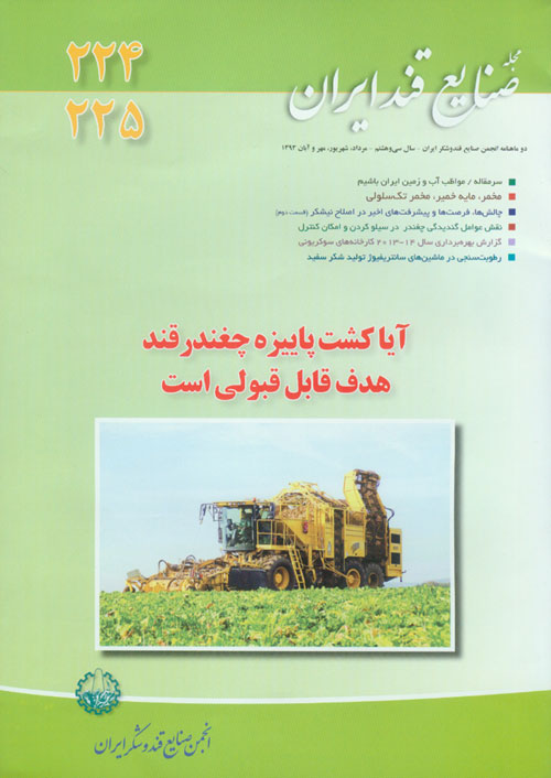 صنایع قند ایران - پیاپی 224-225 (امرداد - آبان 1393)