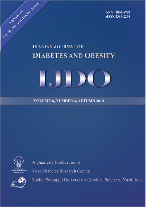 Diabetes and Obesity - Volume:6 Issue: 3, Autumn 2014