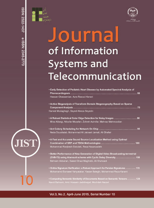 Information Systems and Telecommunication - Volume:3 Issue: 2, Apr-Jun 2015