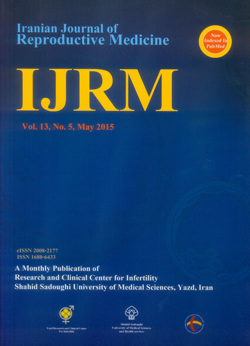 Reproductive BioMedicine - Volume:13 Issue: 5, May 2015