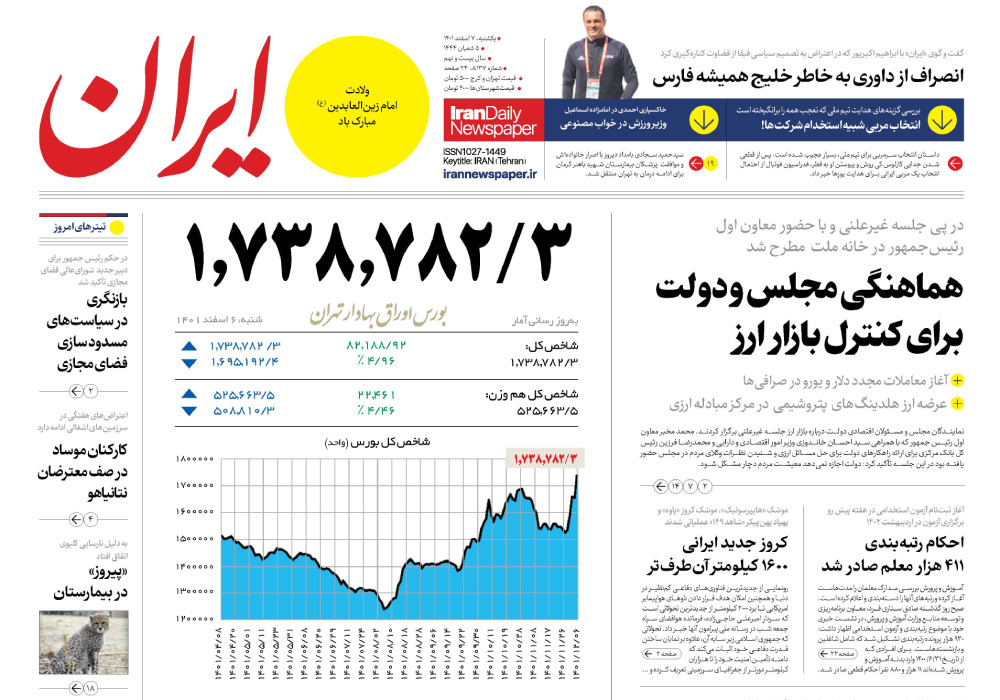 روزنامه ایران، شماره 8137